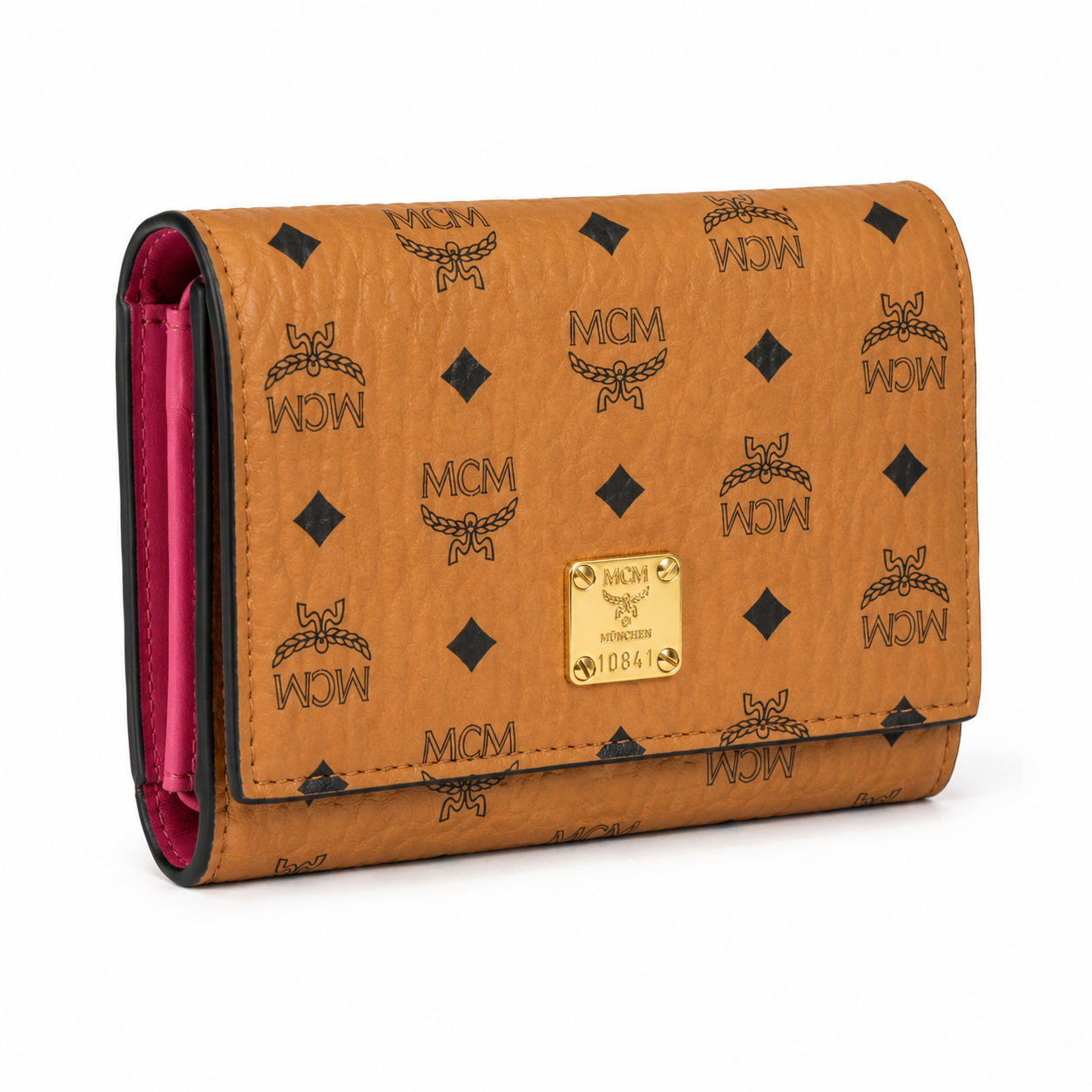 MCM Visetos Original Trifold Wallet – Cognac