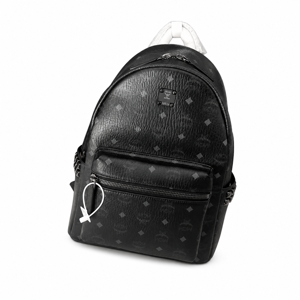 MCM Stark Series Medium Backpack (Black Knight Colorway)