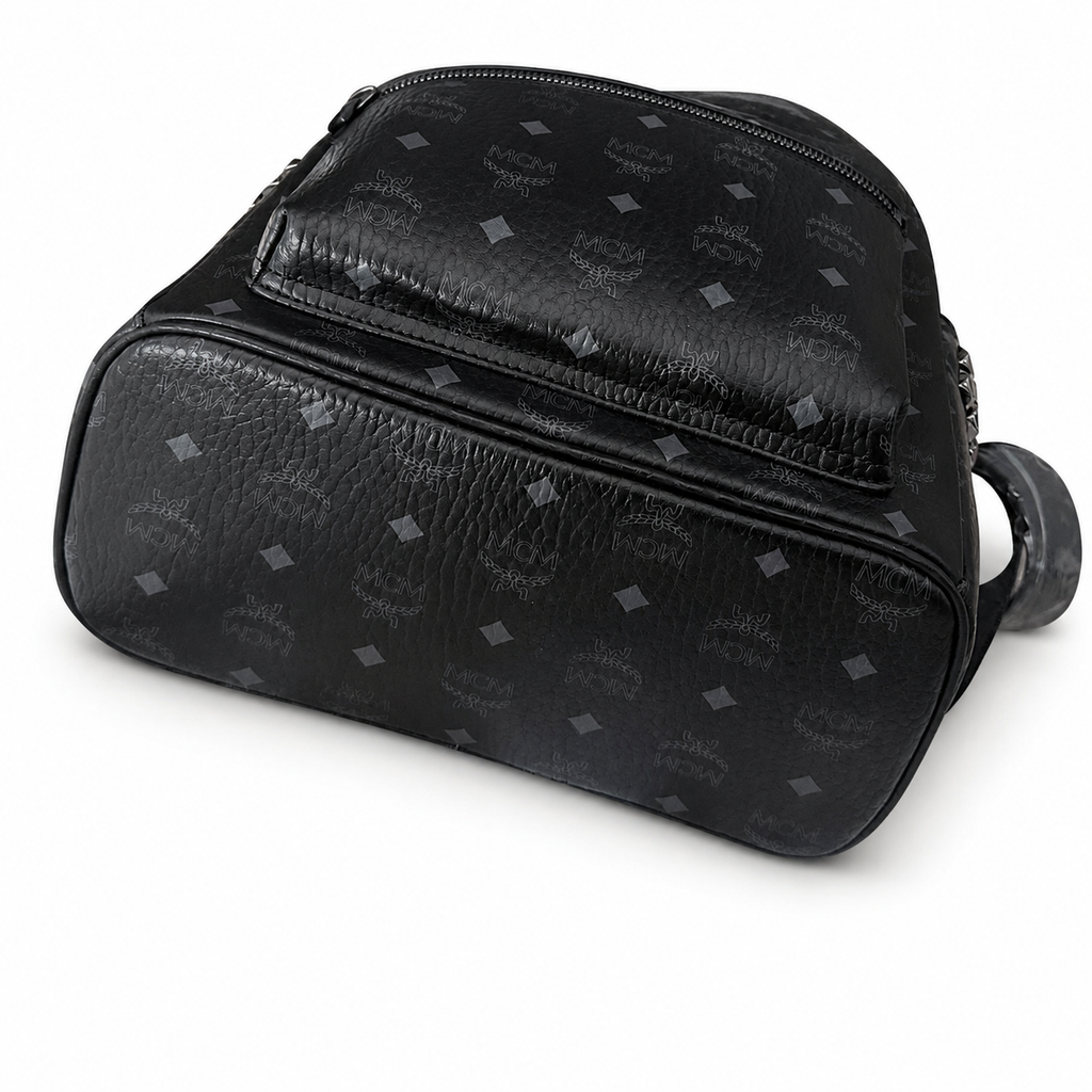 MCM Stark Series Medium Backpack (Black Knight Colorway)