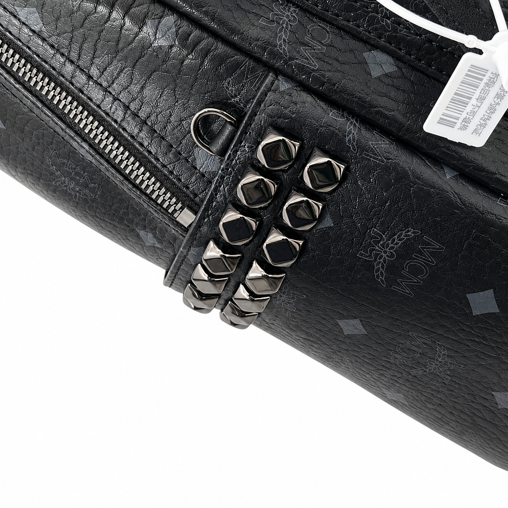 MCM Stark Series Medium Backpack (Black Knight Colorway)