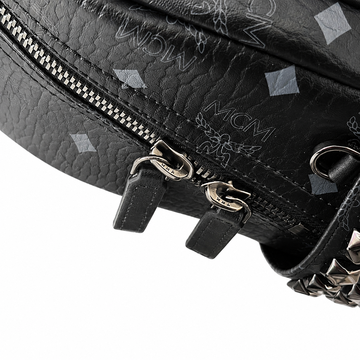 MCM Stark Series Medium Backpack (Black Knight Colorway)