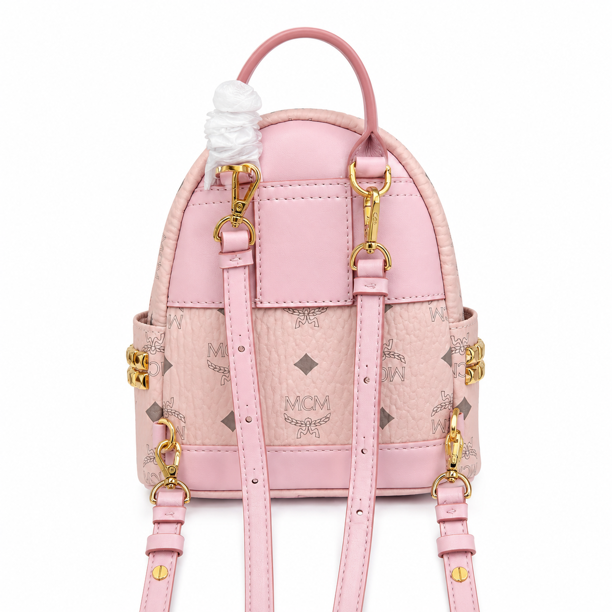 MCM Stark Series Ultra-Mini Backpack (Peach Pink)