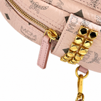 MCM Stark Series Ultra-Mini Backpack (Peach Pink)