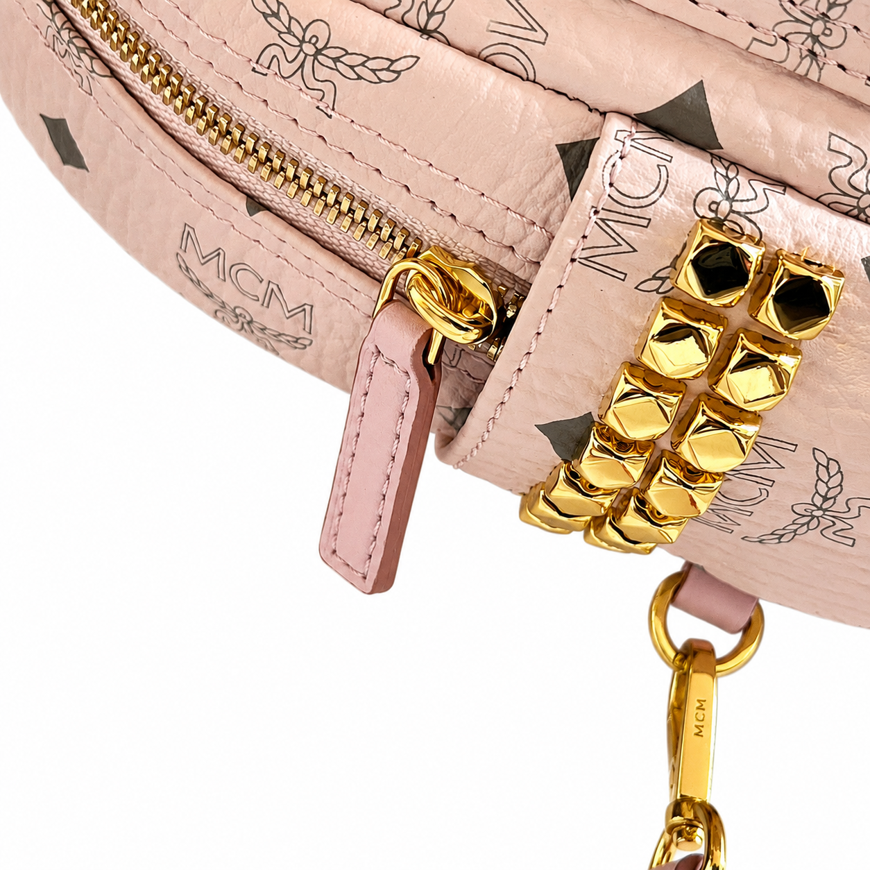 MCM Stark Series Ultra-Mini Backpack (Peach Pink)