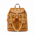 MCM Aren Mini Backpack (Cognac)