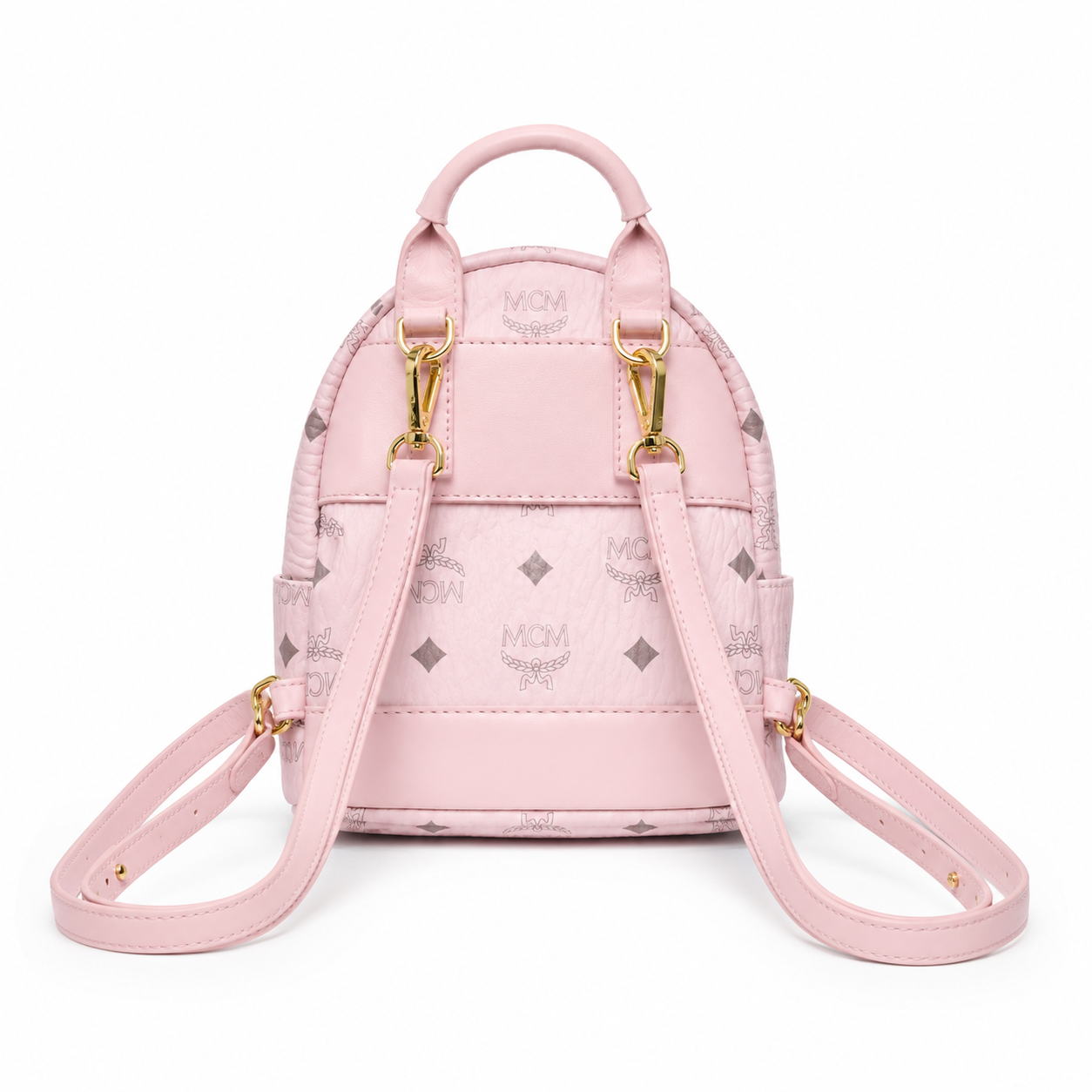 MCM Stark Series Ultra Mini Backpack (Peach Pink)