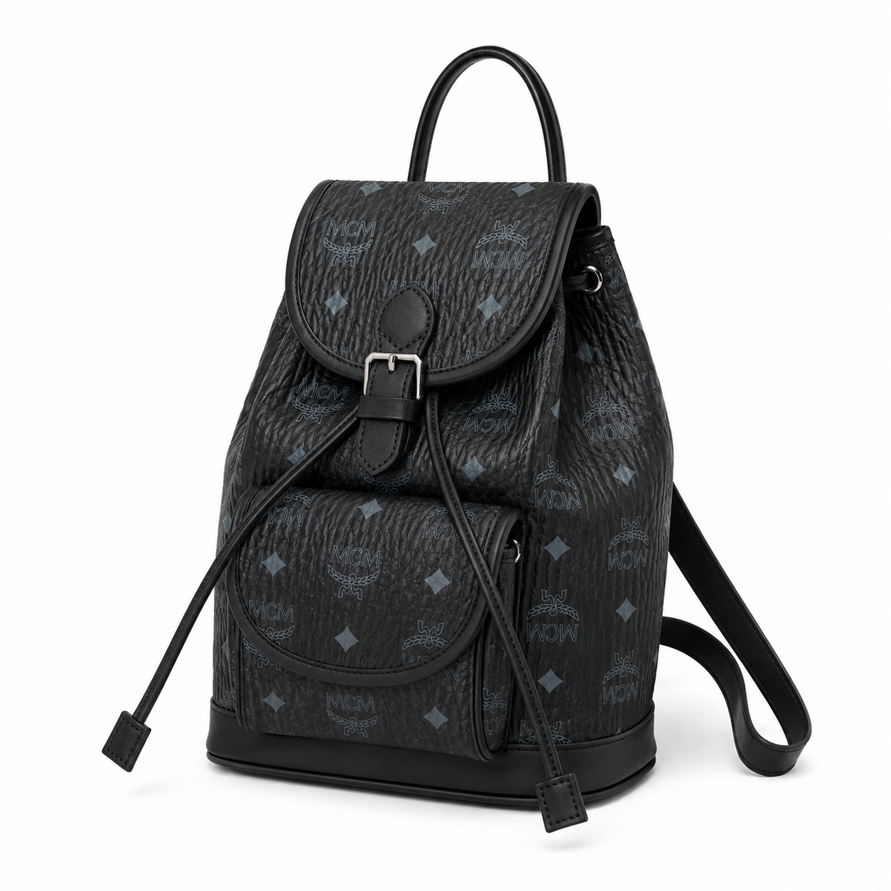 MCM Aren Visetos Series Mini Backpack (Black)