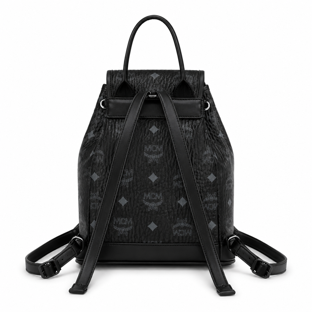 MCM Aren Visetos Series Mini Backpack (Black)