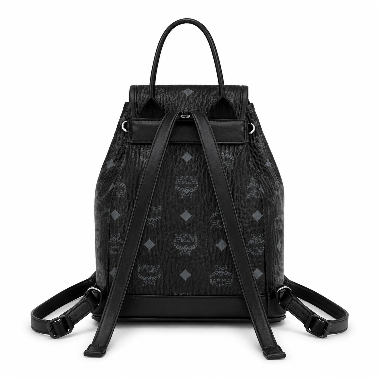 MCM Aren Visetos Series Mini Backpack (Black)