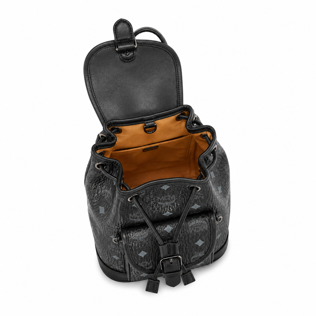 MCM Aren Visetos Series Mini Backpack (Black)