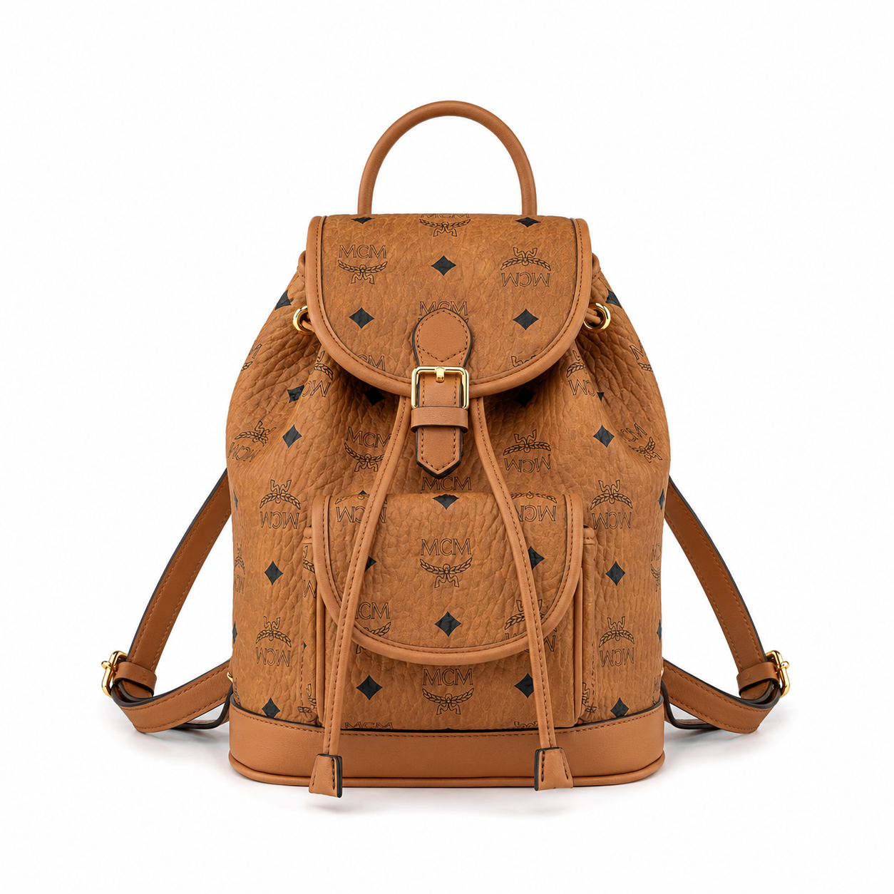 MCM Aren Visetos Series Mini Backpack (Cognac) – MCM Fine Goods