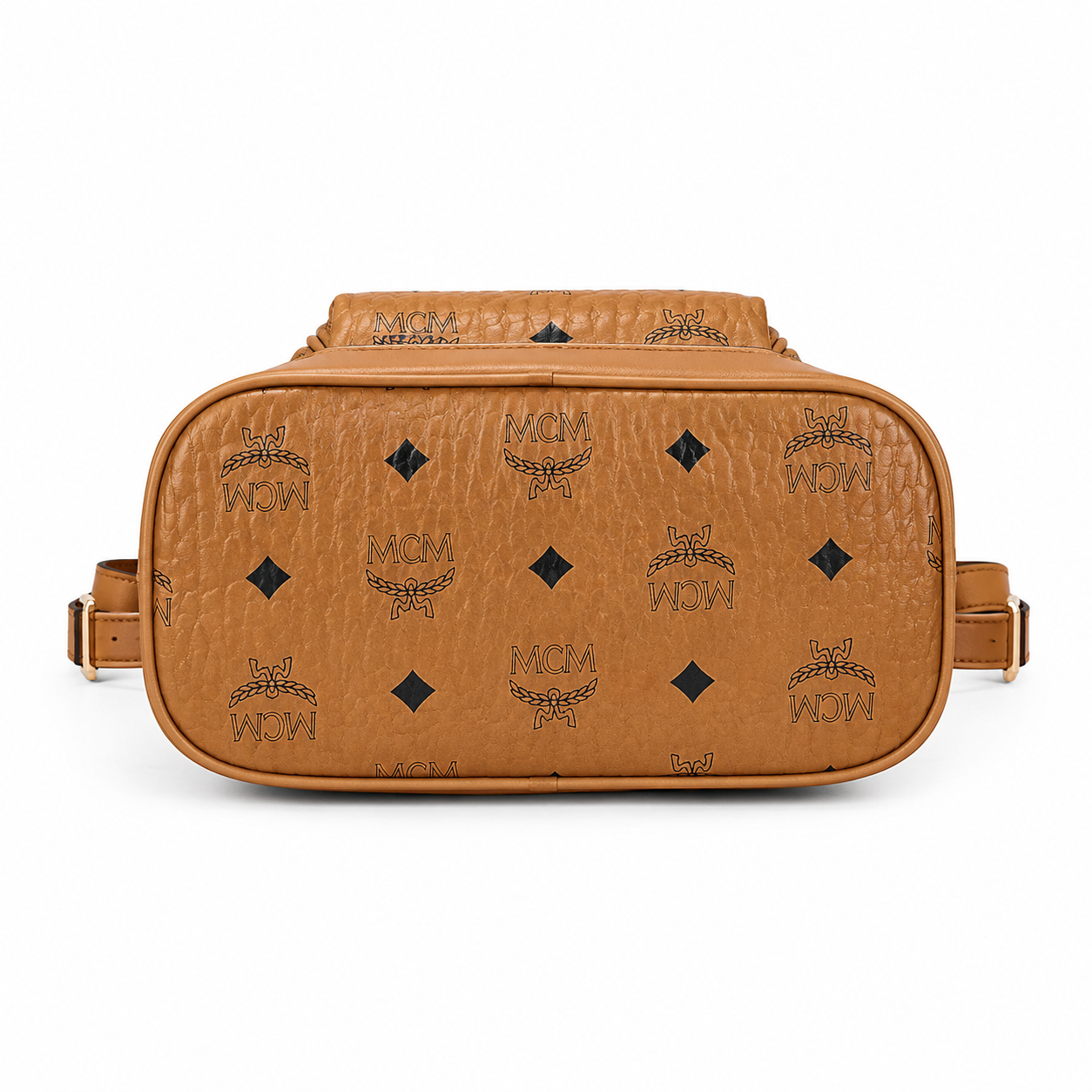 MCM Aren Visetos Series Mini Backpack (Cognac)