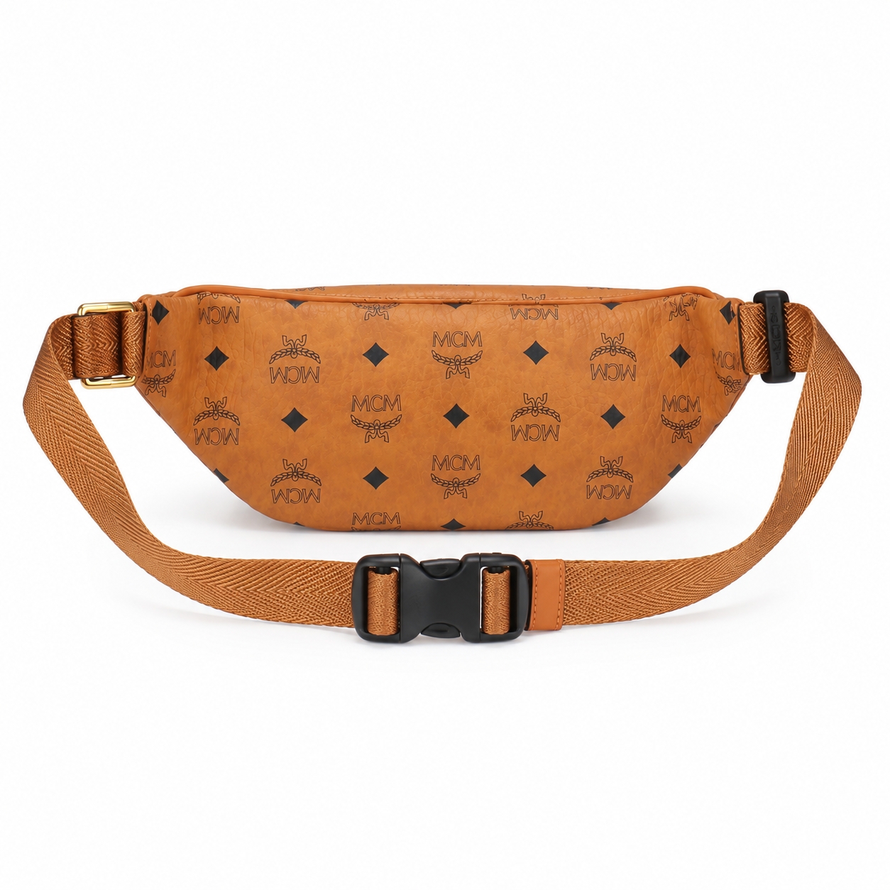 MCM Fursten Visetos Small Waist Bag (Cognac)