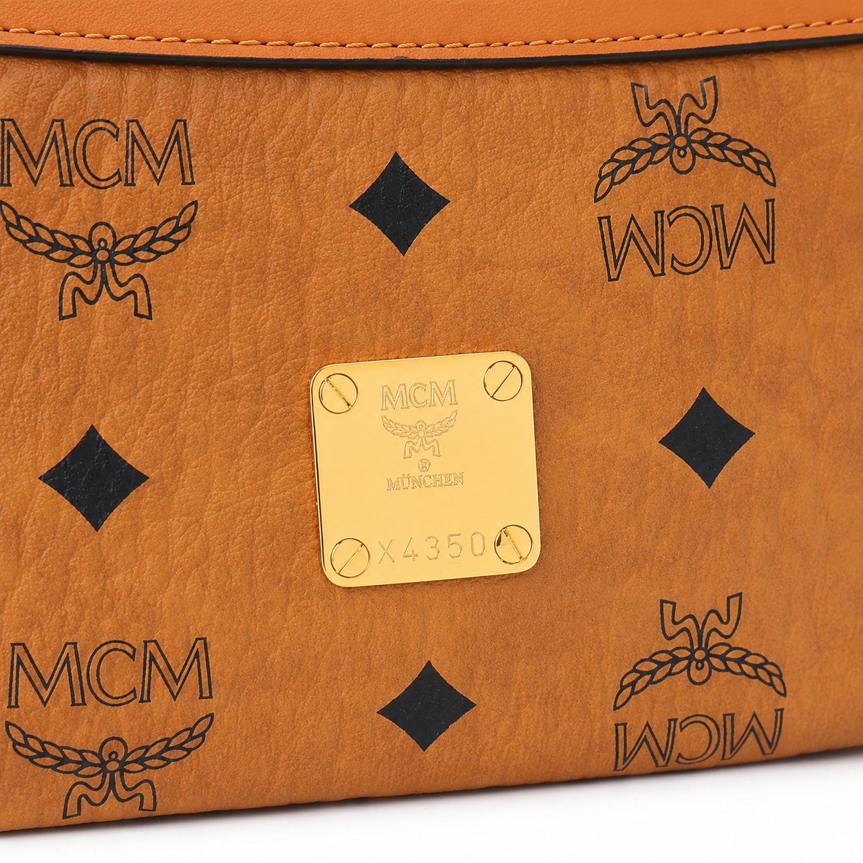 MCM Fursten Visetos Small Waist Bag (Cognac)