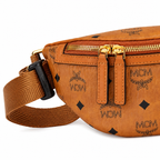 MCM Fursten Visetos Small Waist Bag (Cognac)