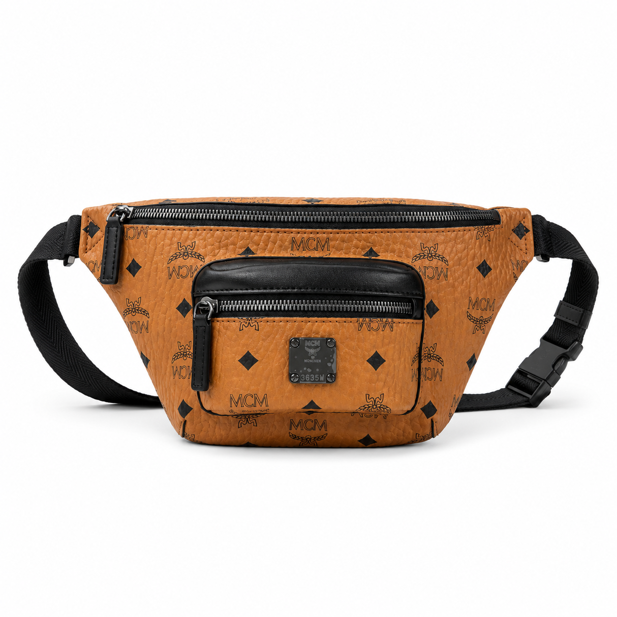 MCM Classic Monogram Waist Bag (Cognac)