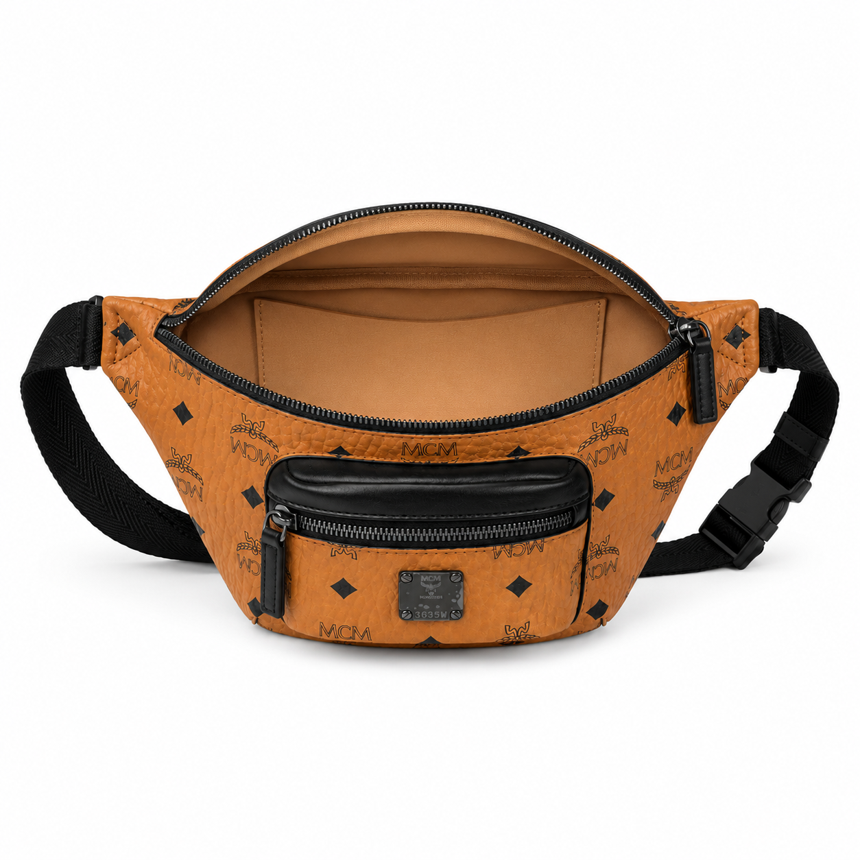 MCM Classic Monogram Waist Bag (Cognac)