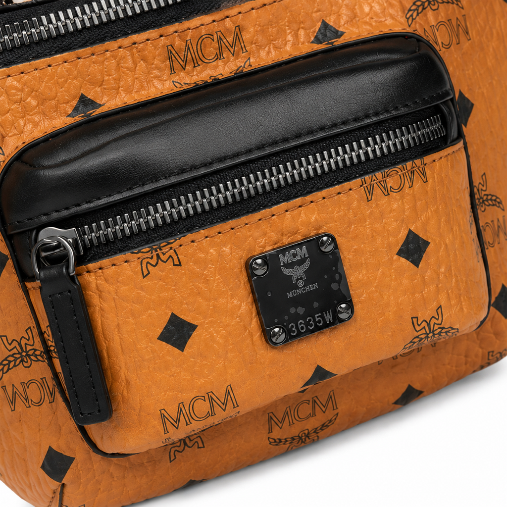 MCM Classic Monogram Waist Bag (Cognac)