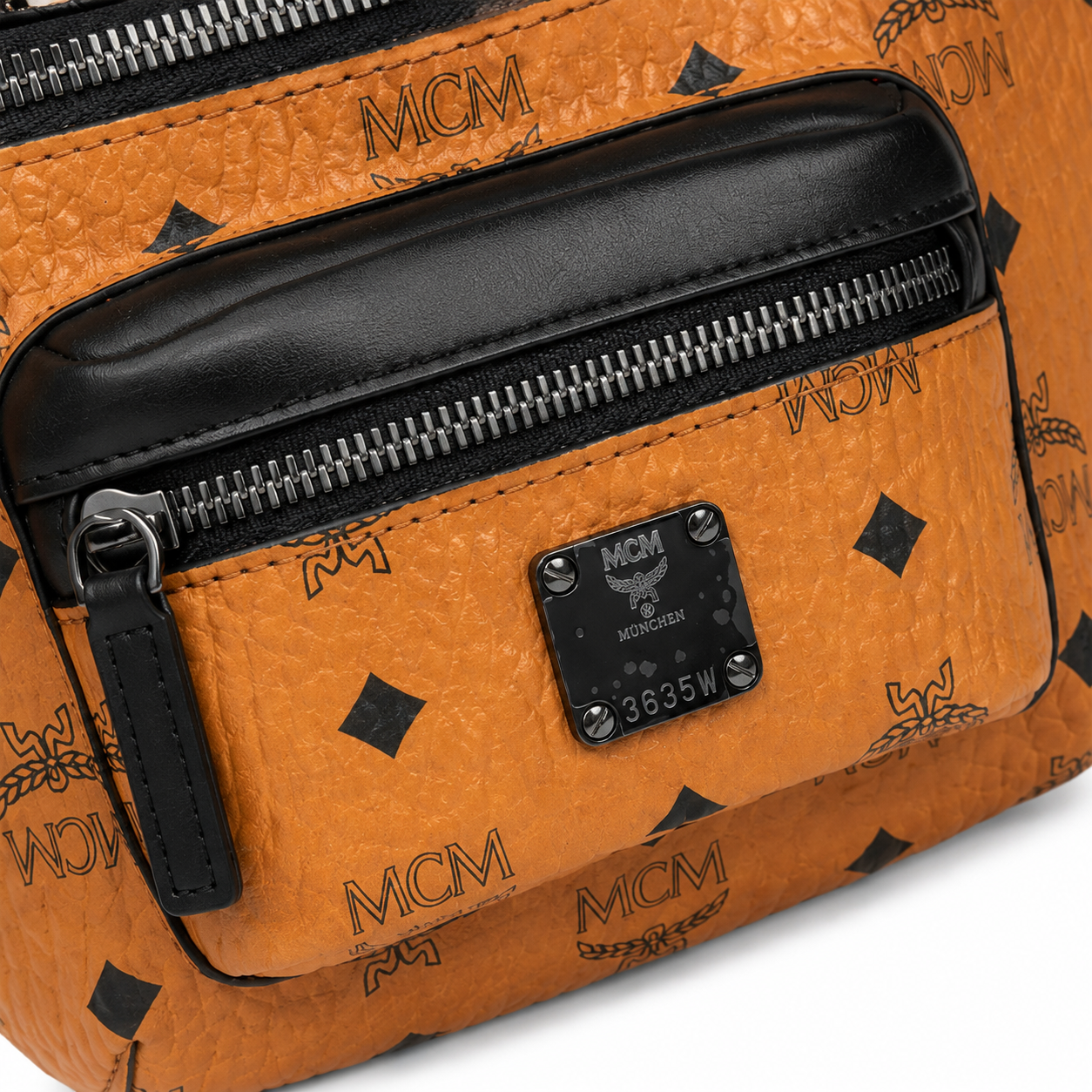 MCM Classic Monogram Waist Bag (Cognac)