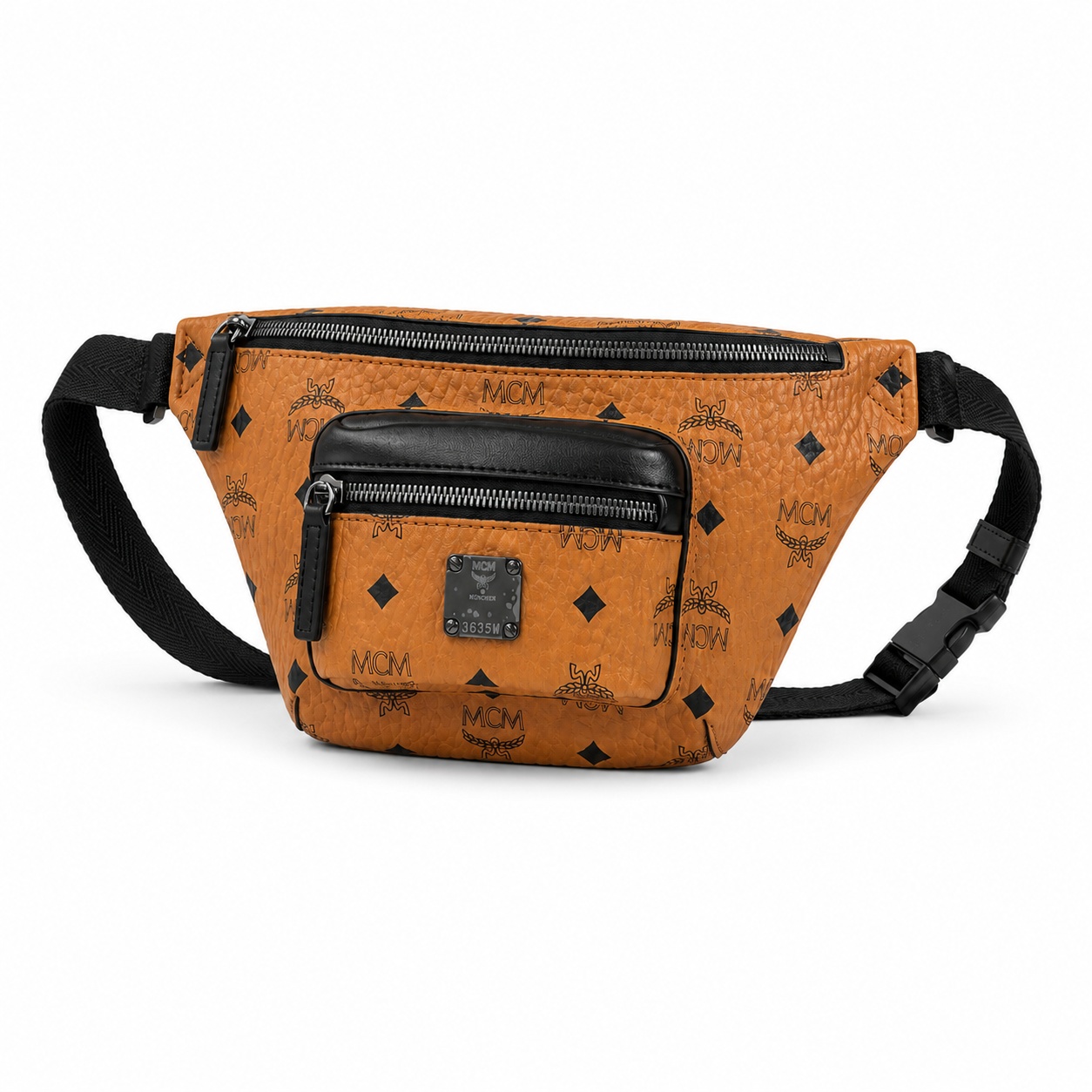 MCM Classic Monogram Waist Bag (Cognac)