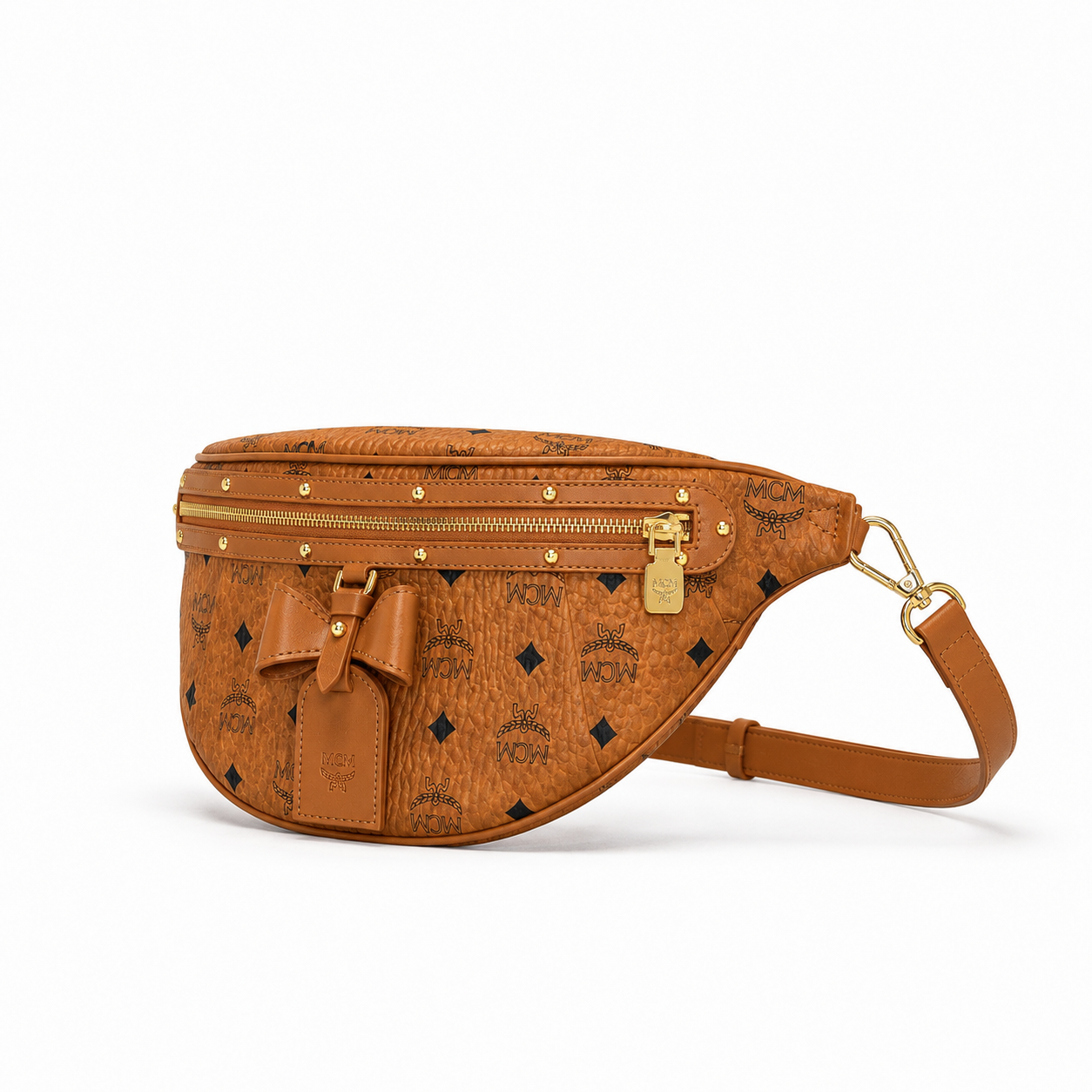 MCM Fursten Medium Belt Bag (Cognac)