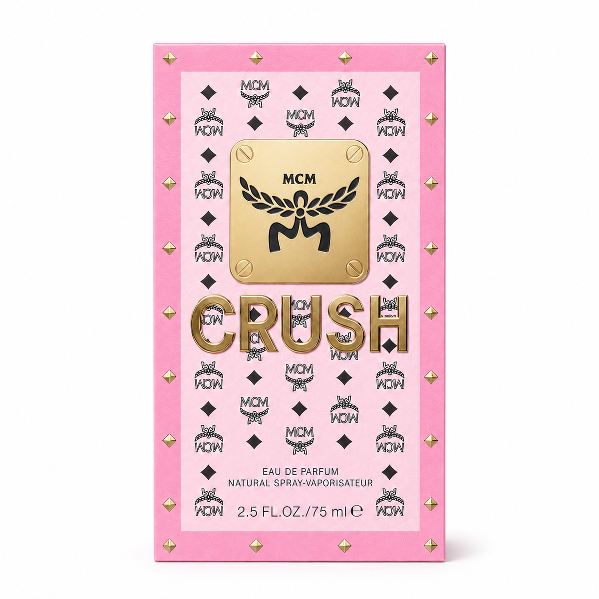 MCM CRUSH Eau de Parfum Spray 75ml – Fruity Floral Perfume in Pink Monogram Backpack Bottle