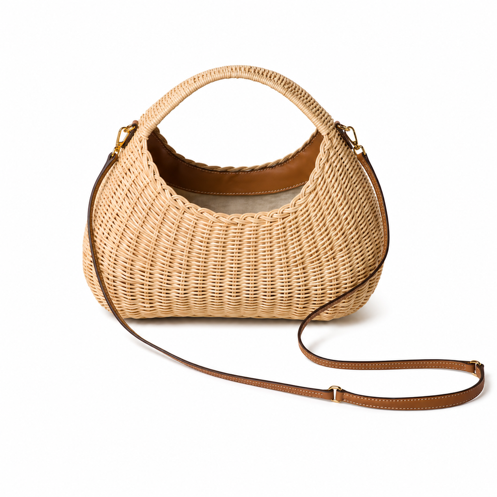 Miu Miu Wander Collection Wicker Handbag (Large)