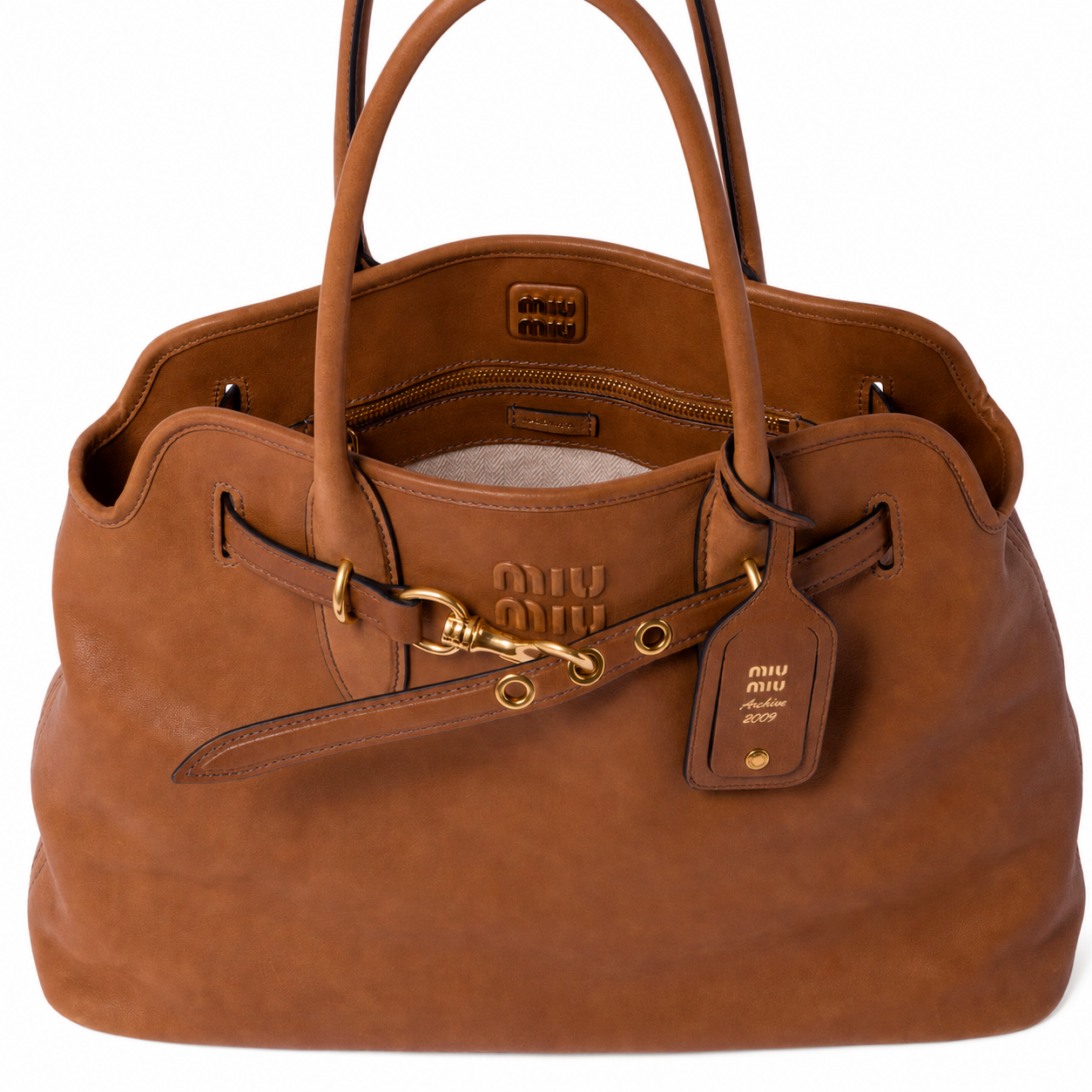 Miu Miu Aventure Large Nappa Leather Handbag