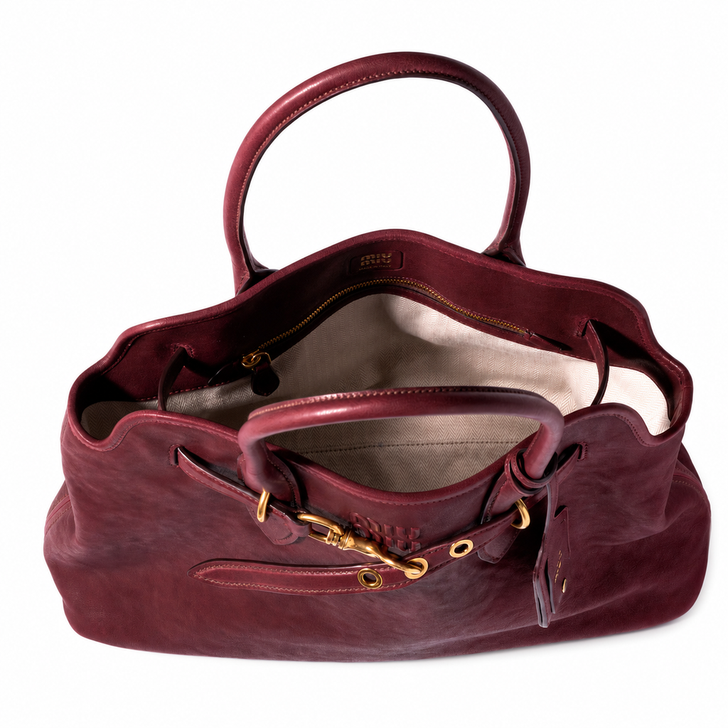 Miu Miu Aventure Large Nappa Leather Handbag