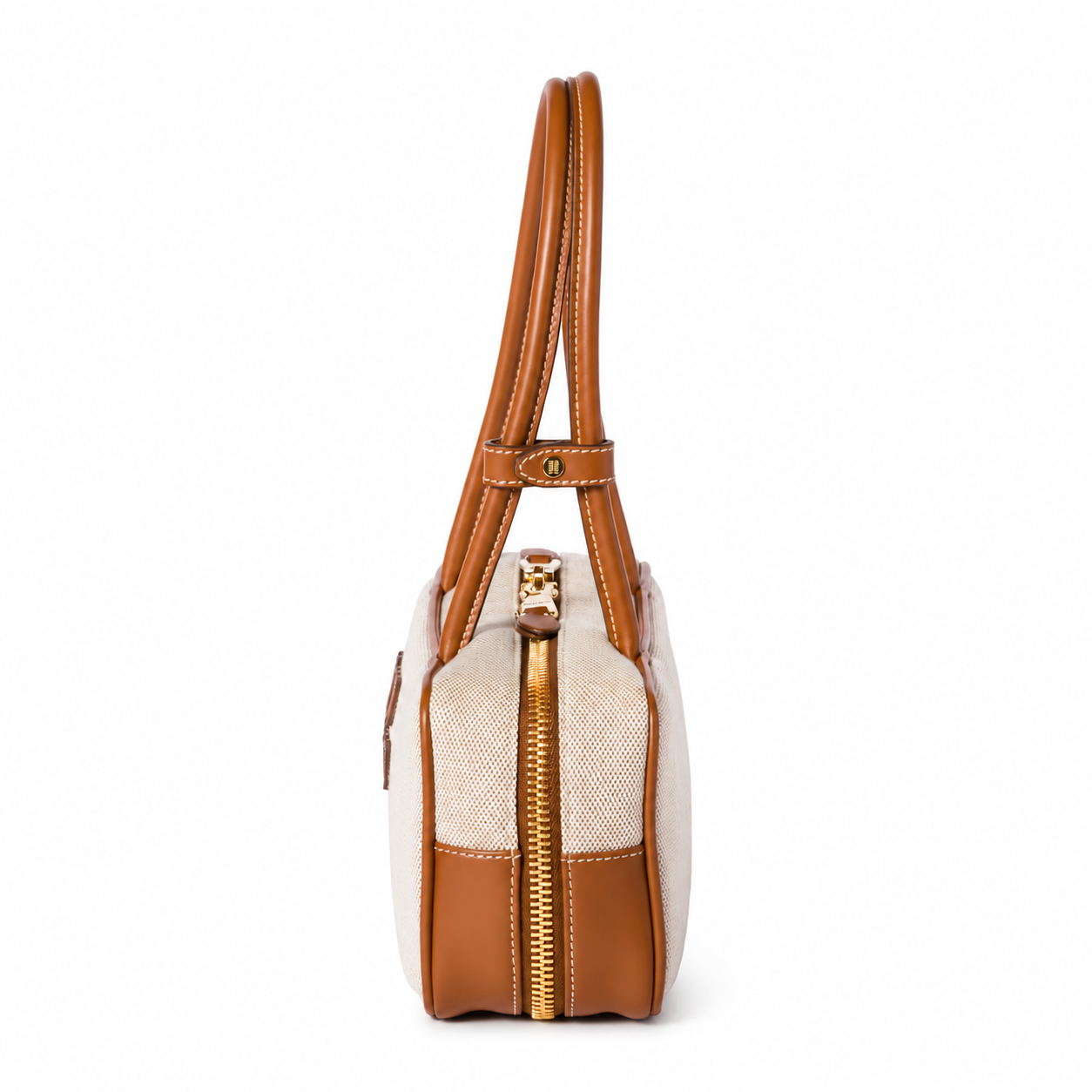Miu Miu Beau Canvas and Leather Tote Bag