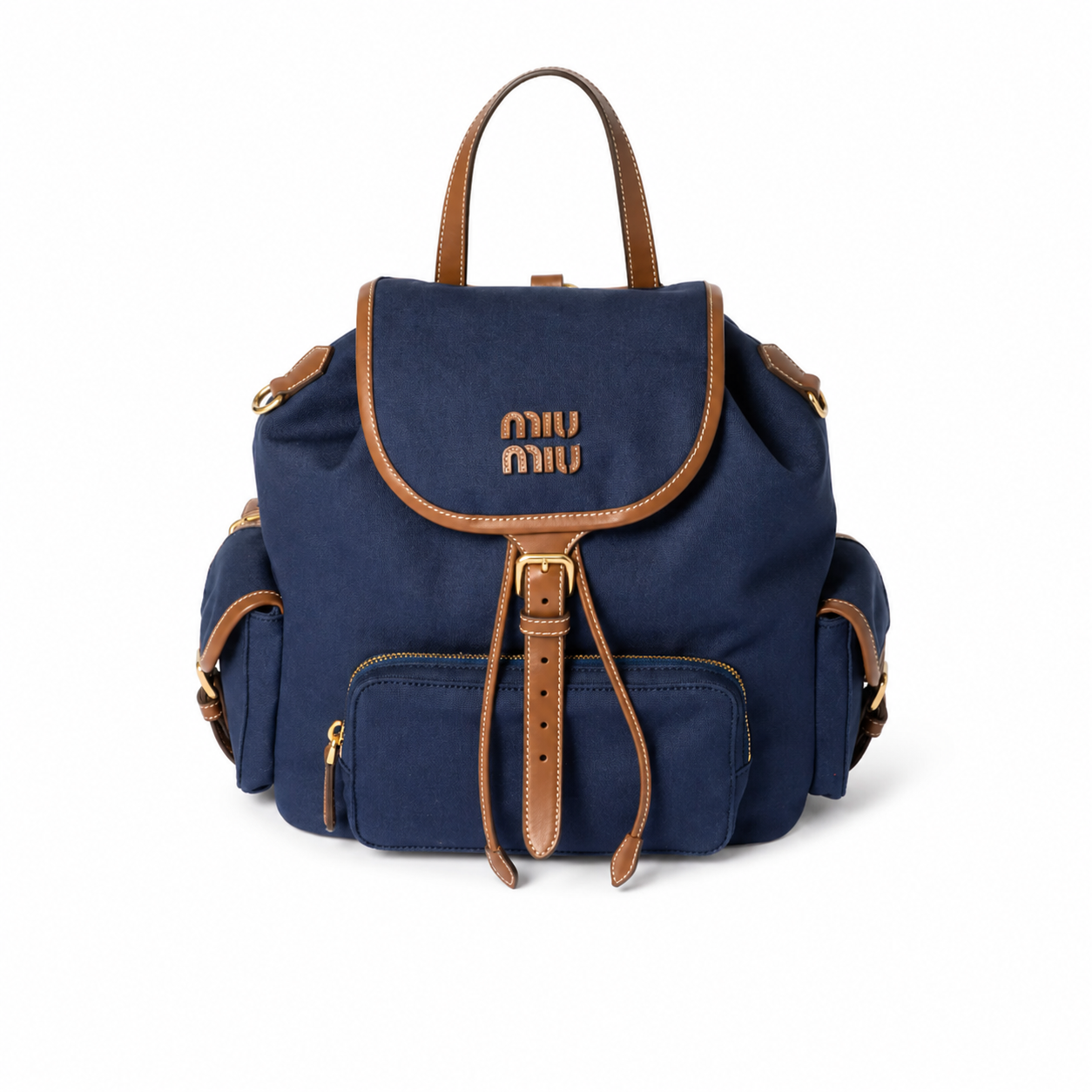 Miu Miu Spring/Summer 2026 Canvas and Leather Backpack