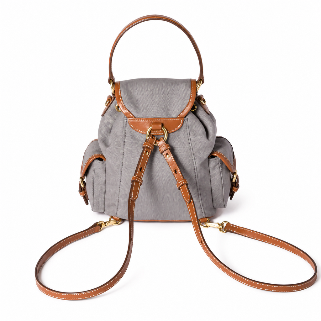 Miu Miu Spring/Summer 2025 Canvas and Leather Backpack
