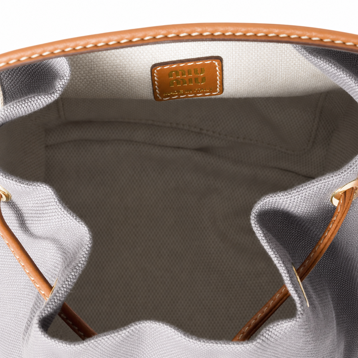 Miu Miu Spring/Summer 2025 Canvas and Leather Backpack