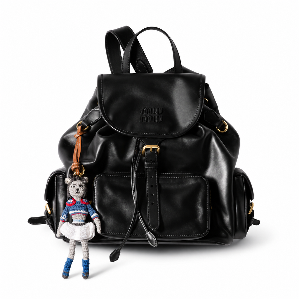 Miu Miu Preppy-style Leather Backpack