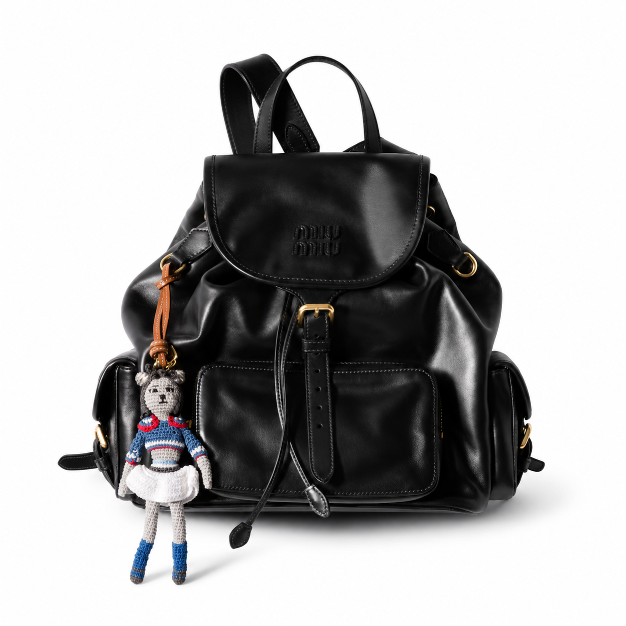 Miu Miu Preppy-style Leather Backpack