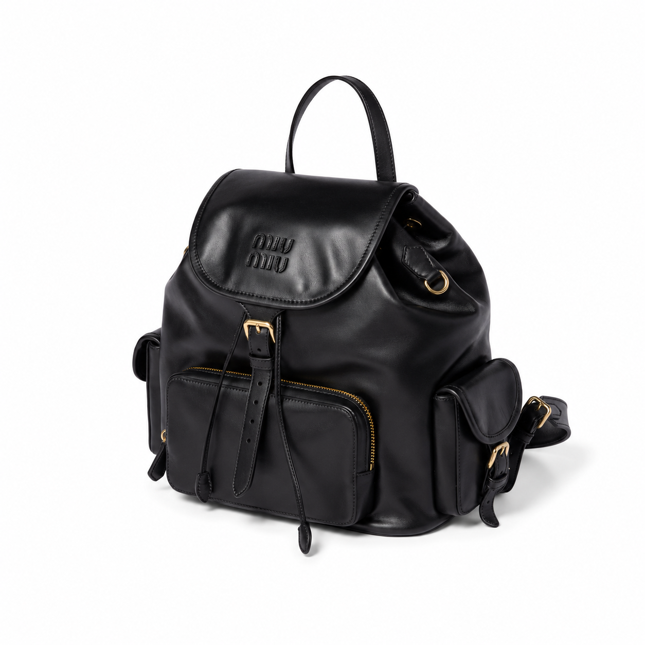 Miu Miu Preppy-style Leather Backpack