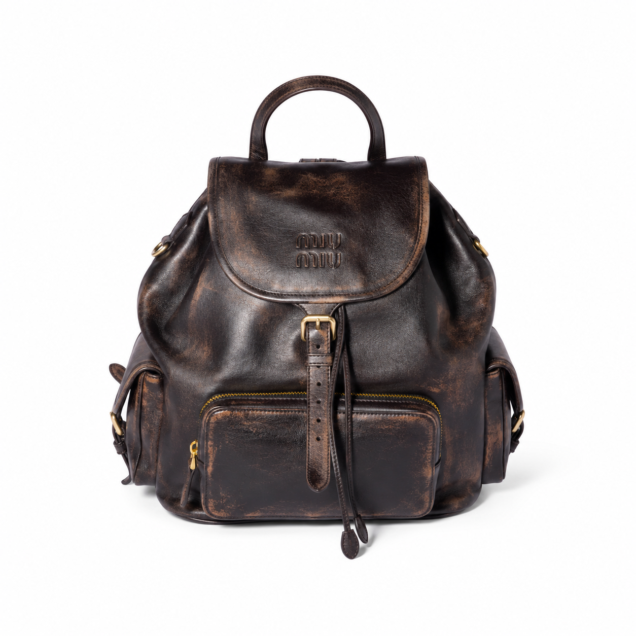 Miu Miu Preppy-style Leather Backpack