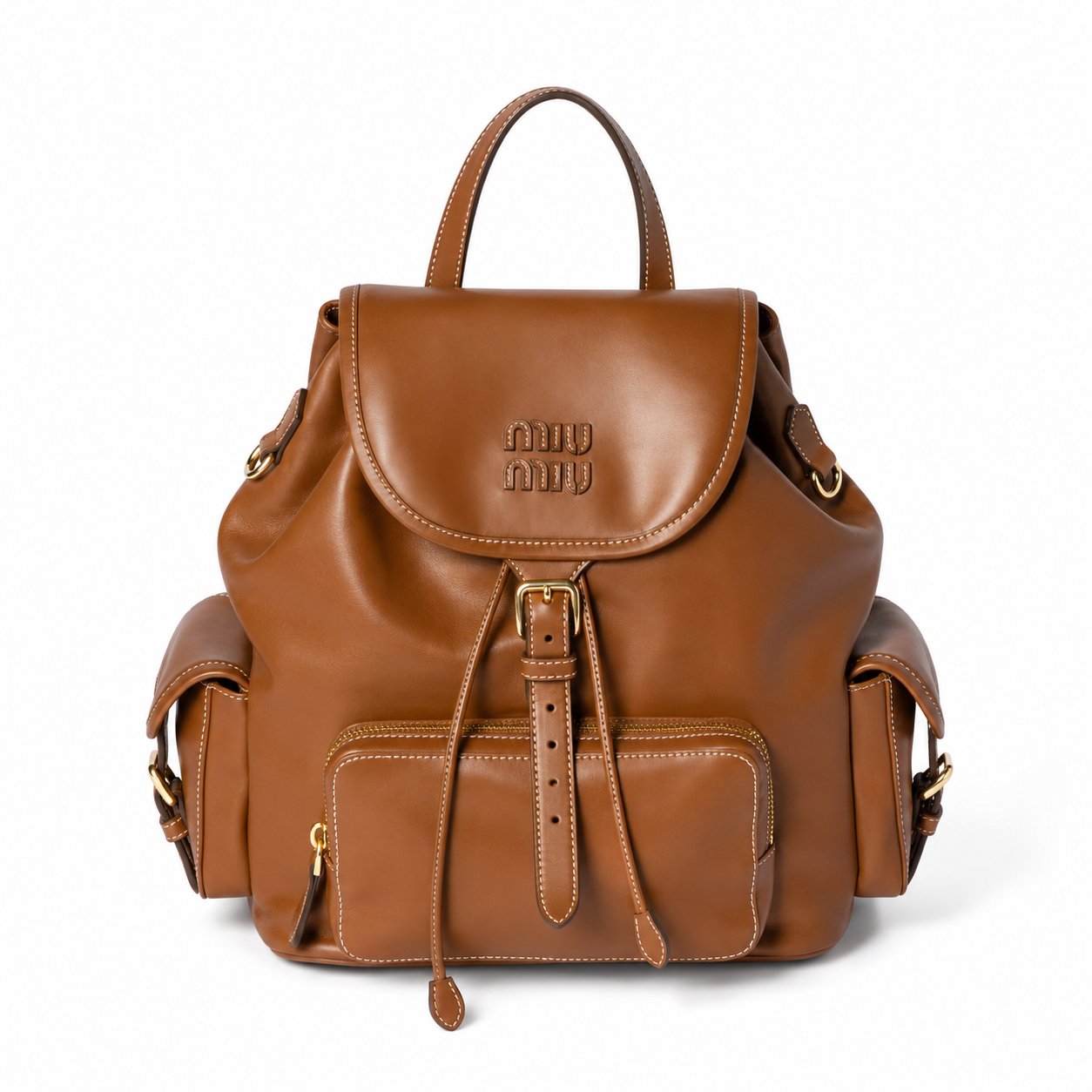 Miu Miu Preppy-style Leather Backpack