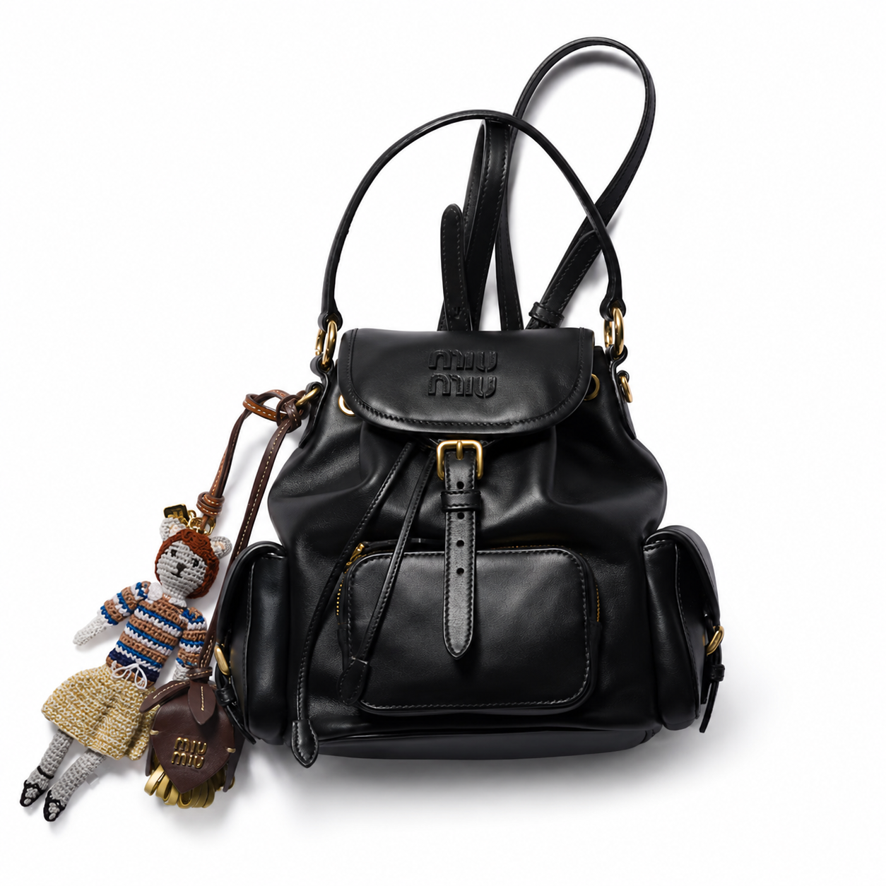 Miu Miu Preppy-style Leather Backpack
