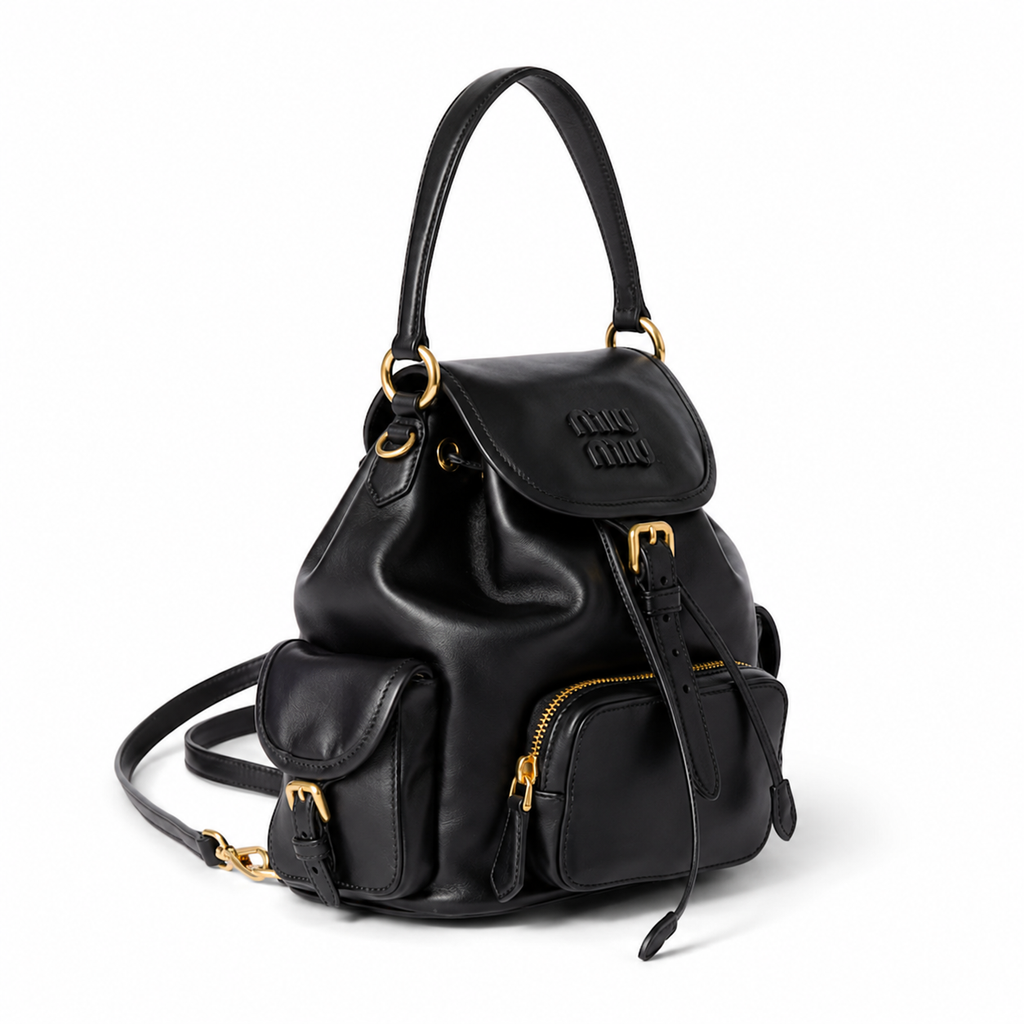 Miu Miu Preppy-style Leather Backpack