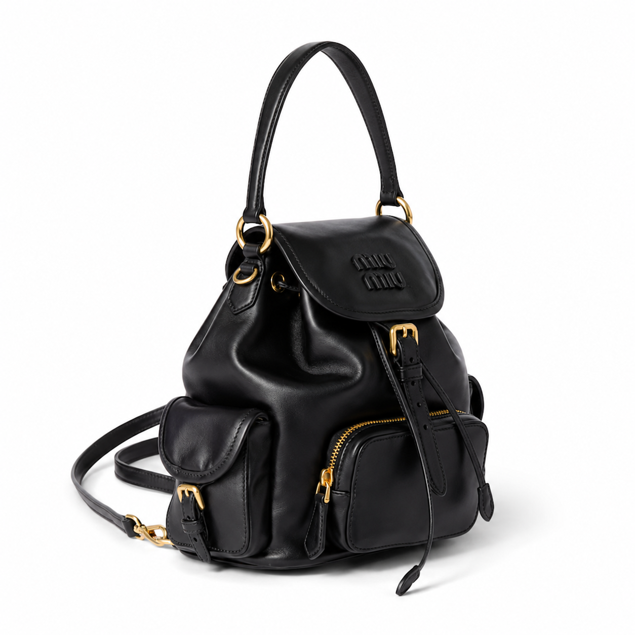 Miu Miu Preppy-style Leather Backpack