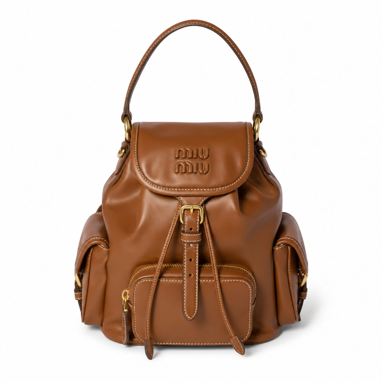 Miu Miu Preppy-style Leather Backpack