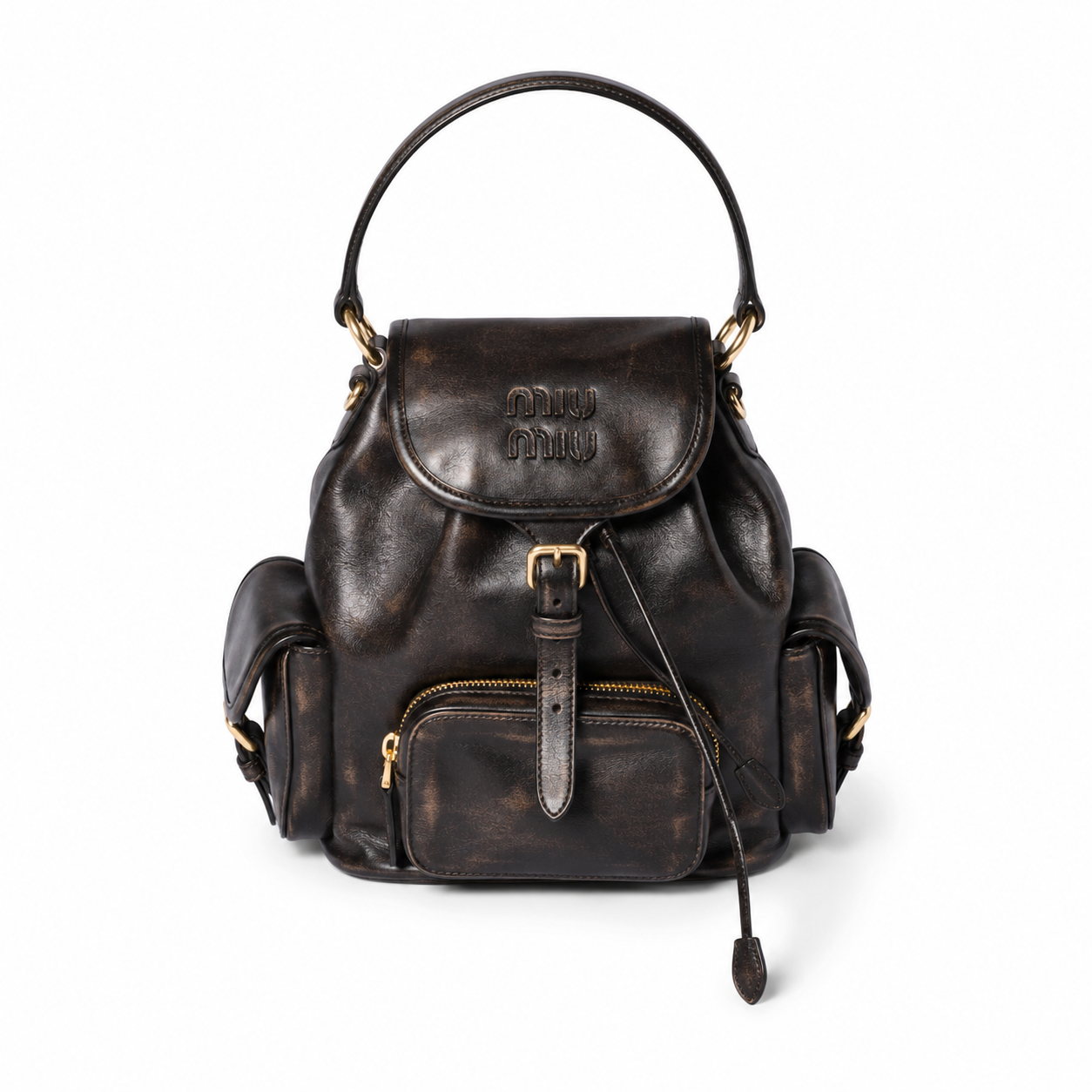Miu Miu Preppy-style Leather Backpack