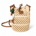 Miu Miu Raffia Crochet Bucket Bag