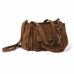 Miu Miu Utilitaire brown suede top-handle crossbody bag