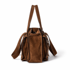 Miu Miu Utilitaire brown suede top-handle crossbody bag