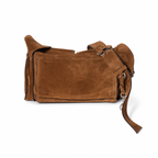 Miu Miu Utilitaire cocoa brown suede shoulder bag
