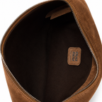Miu Miu Utilitaire cocoa brown suede shoulder bag