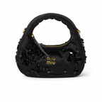Miu Miu Wander Embroidered Duchesse Satin Mini Handbag