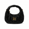 Miu Miu Wander Matelassé Nappa Leather Mini Hobo Bag